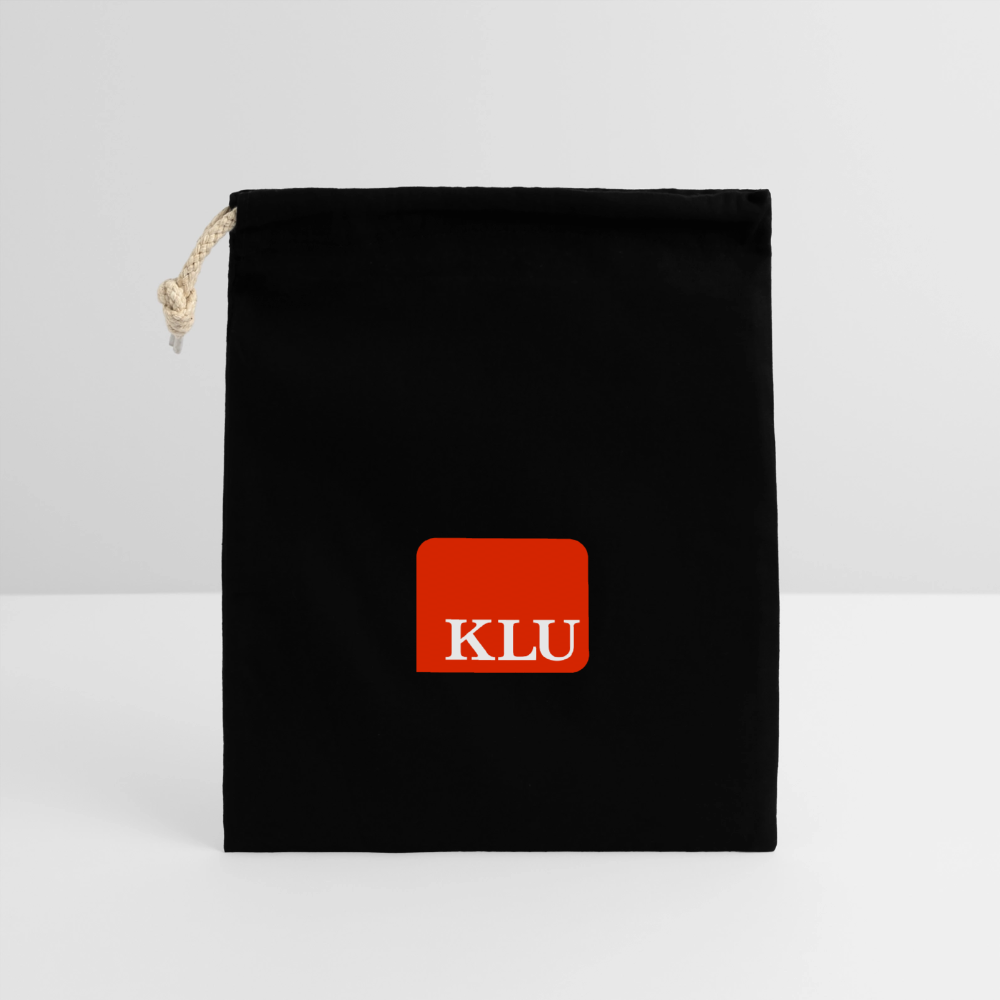 KLU Closable Cotton Gift Bag - black