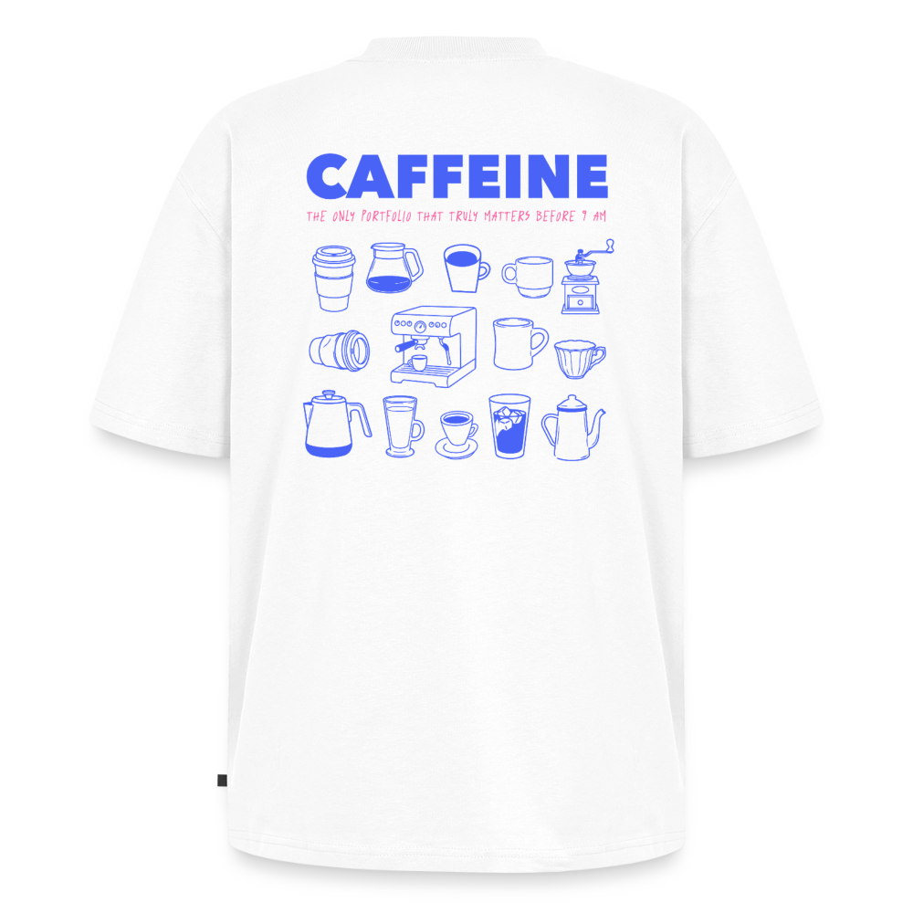 Unisex CAFFEINE Oversized T-Shirt | Special Edition - white