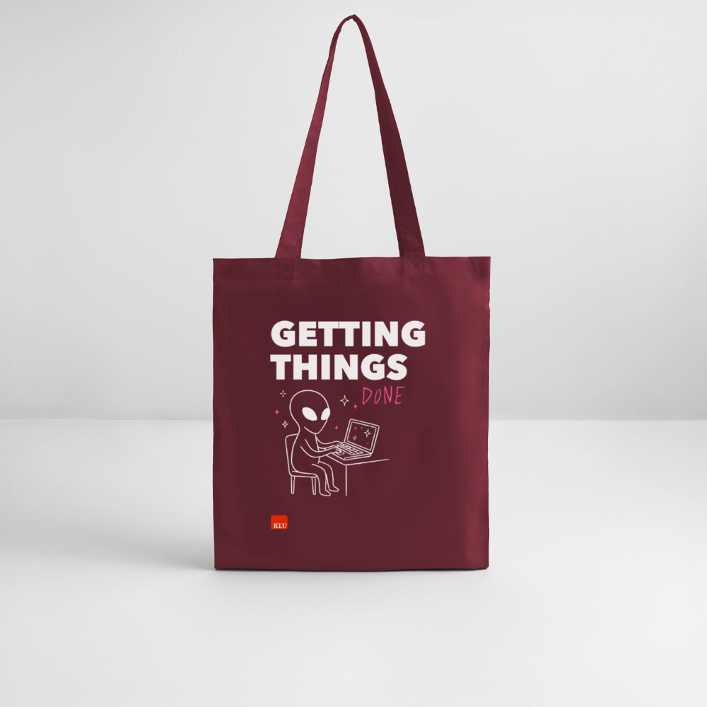 GETTING THINGS DONE Organic Tote Bag | Special - burgundy