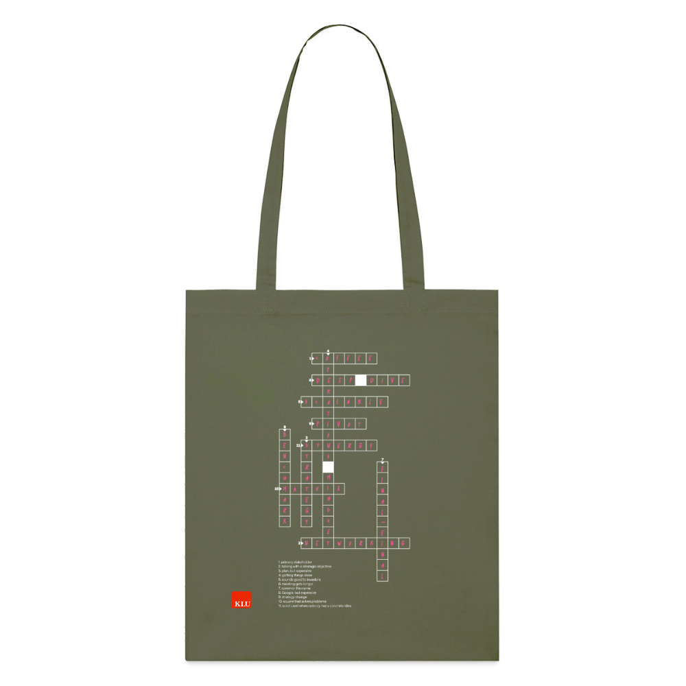 CROSSWORD PUZZLE Organic Tote Bag | Special - khaki
