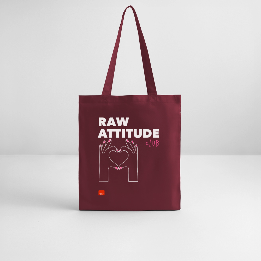 RAW ATTITUDE CLUB Organic Tote Bag | Special - burgundy