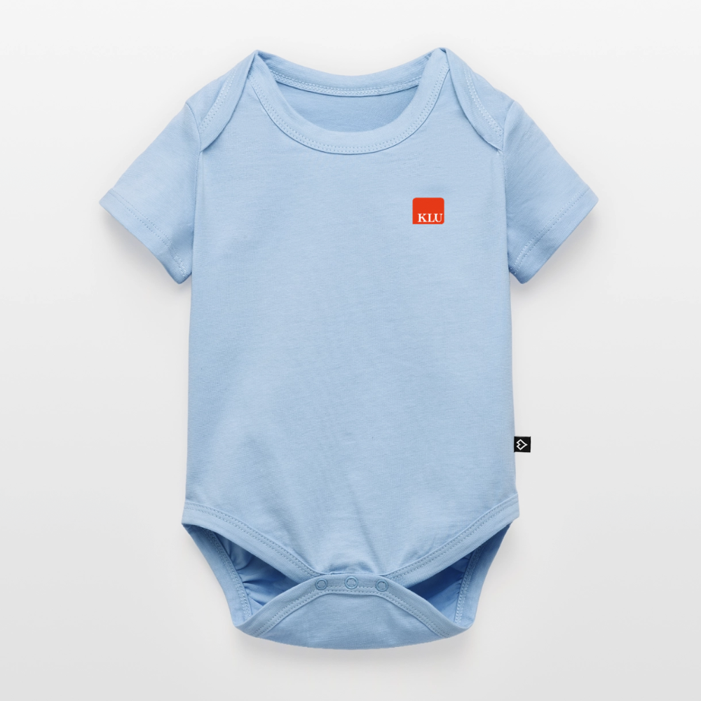KLU Baby Organic Short-sleeved Bodysuit - light blue