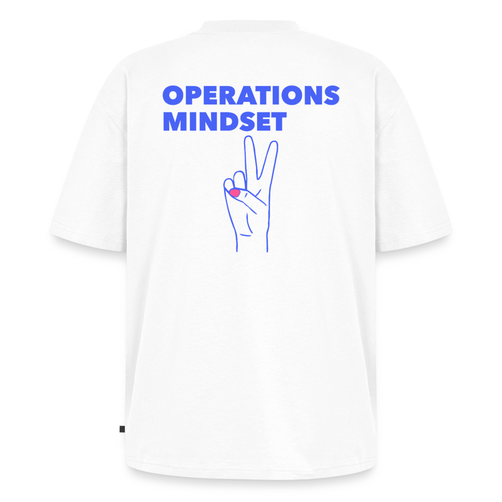 Unisex OPERATIONS MINDSET Oversized T-Shirt | Special Edition - white