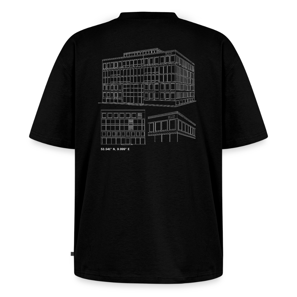 Unisex KLU HAM BACKPRINT Oversized Organic T-Shirt | Classic - black