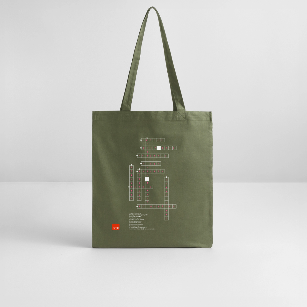 CROSSWORD PUZZLE Organic Tote Bag | Special - khaki