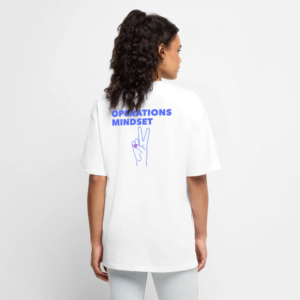 Unisex OPERATIONS MINDSET Oversized T-Shirt | Special Edition - white