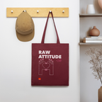 RAW ATTITUDE CLUB Organic Tote Bag | Special - burgundy