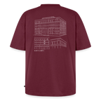 Unisex KLU HAM BACKPRINT Oversized Organic T-Shirt | Classic - burgundy
