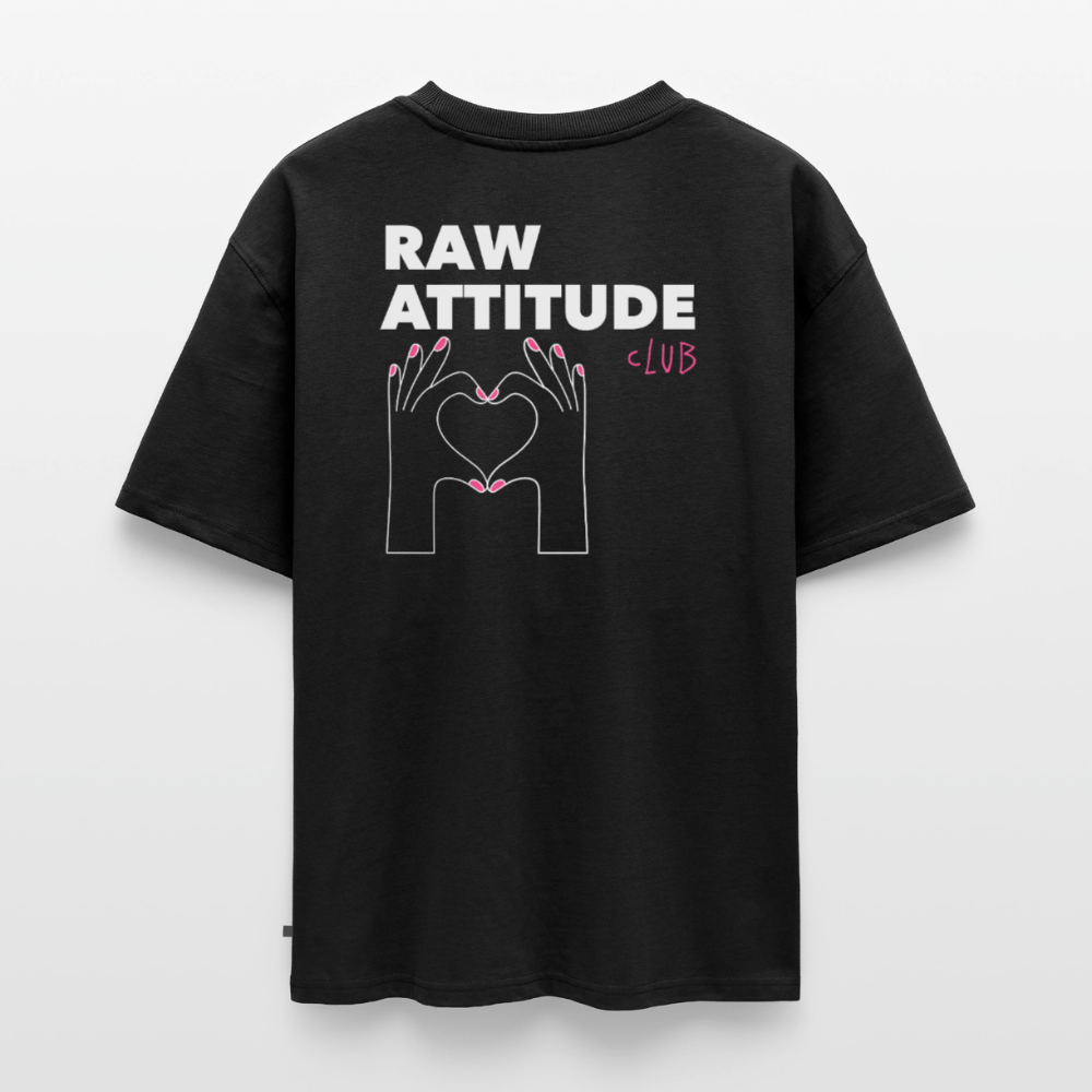 Unisex RAW ATTITUDE CLUB Oversized T-Shirt | Special Edition - black
