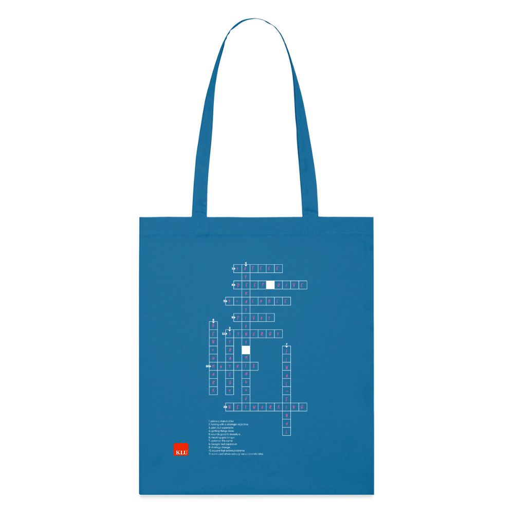 CROSSWORD PUZZLE Organic Tote Bag | Special - royal blue