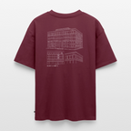 Unisex KLU HAM BACKPRINT Oversized Organic T-Shirt | Classic - burgundy
