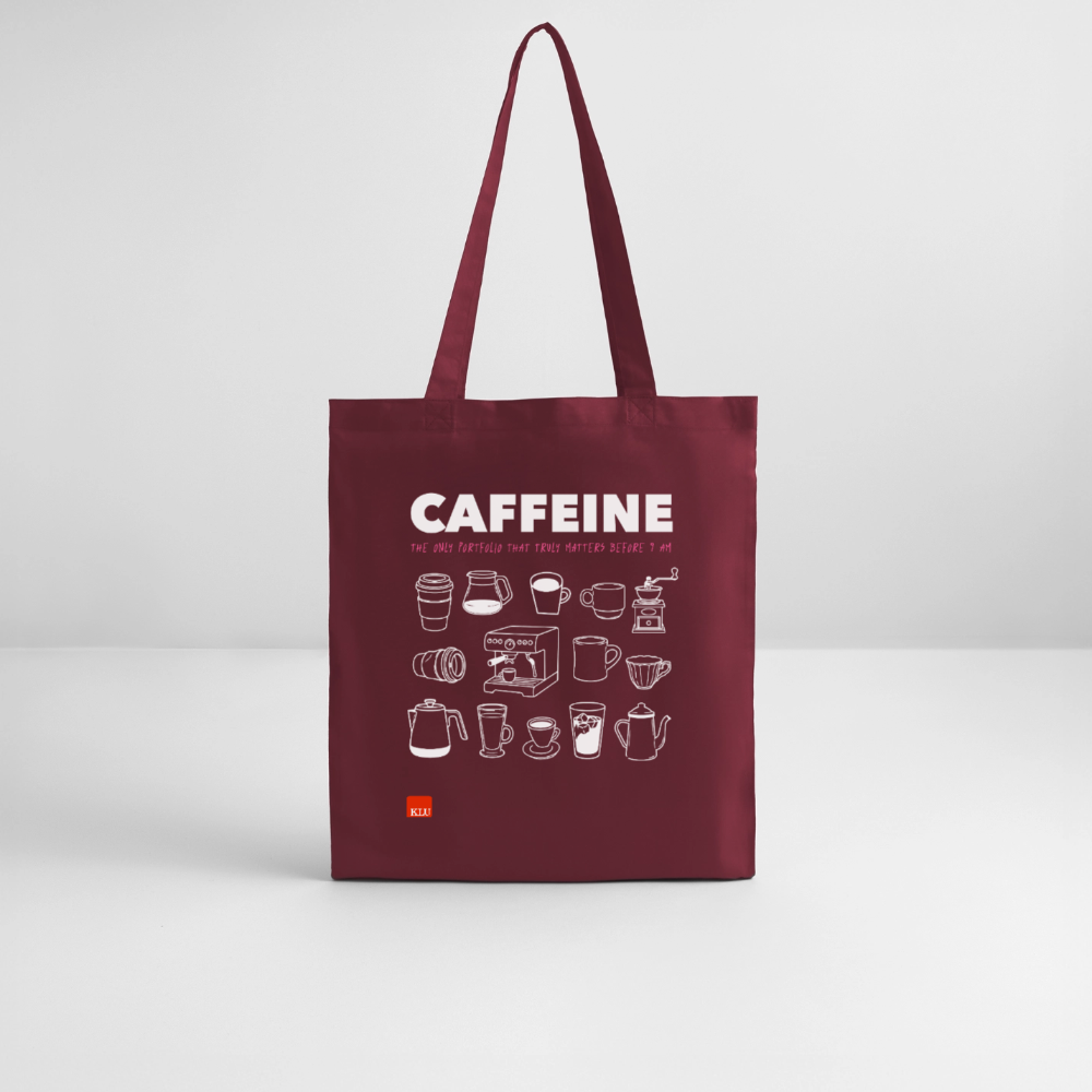 CAFFEINE Organic Tote Bag | Special - burgundy