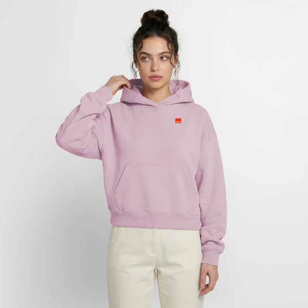 Women KLU Cropped Oversized Hoodie | Classic - dusky pink