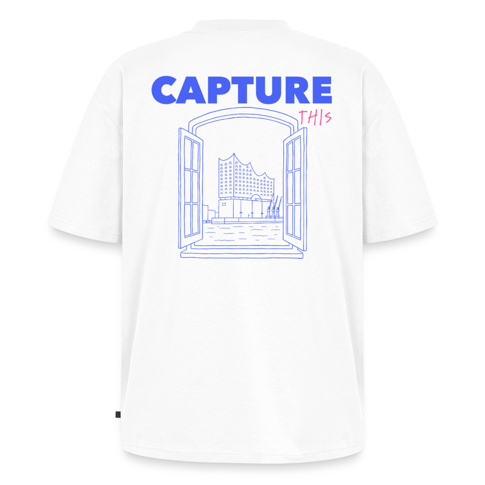Unisex CAPTURE THIS Oversized T-Shirt | Special Edition - white
