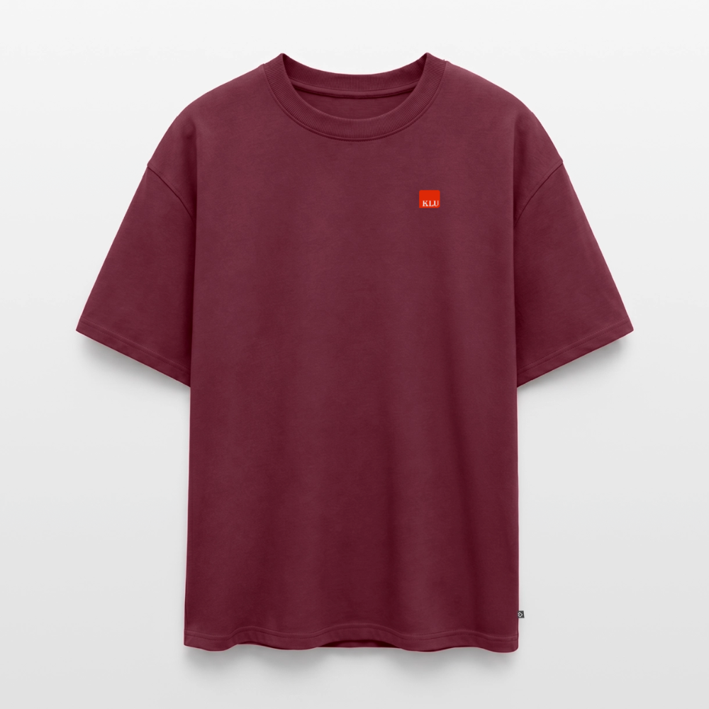 Unisex KLU Oversized Organic T-Shirt | Classic - burgundy