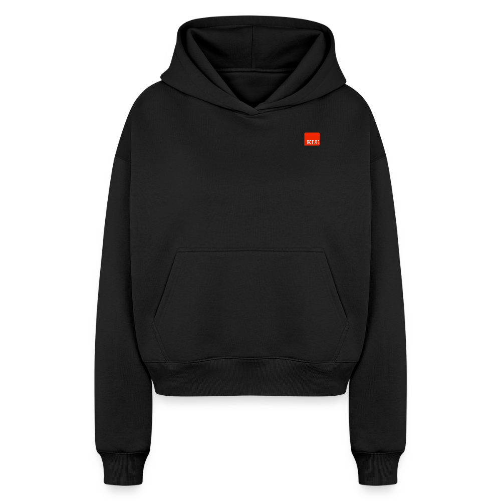 Women KLU Cropped Oversized Hoodie | Classic - black
