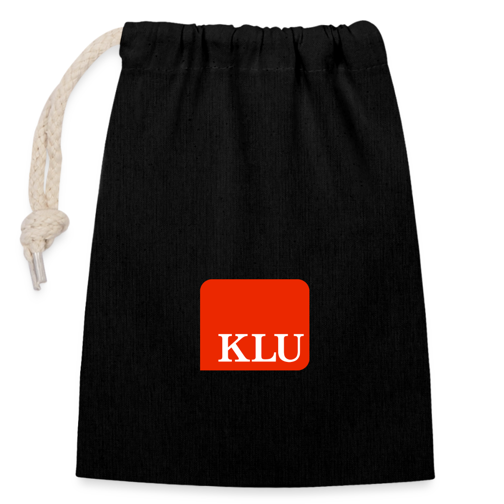 KLU Closable Cotton Gift Bag - black