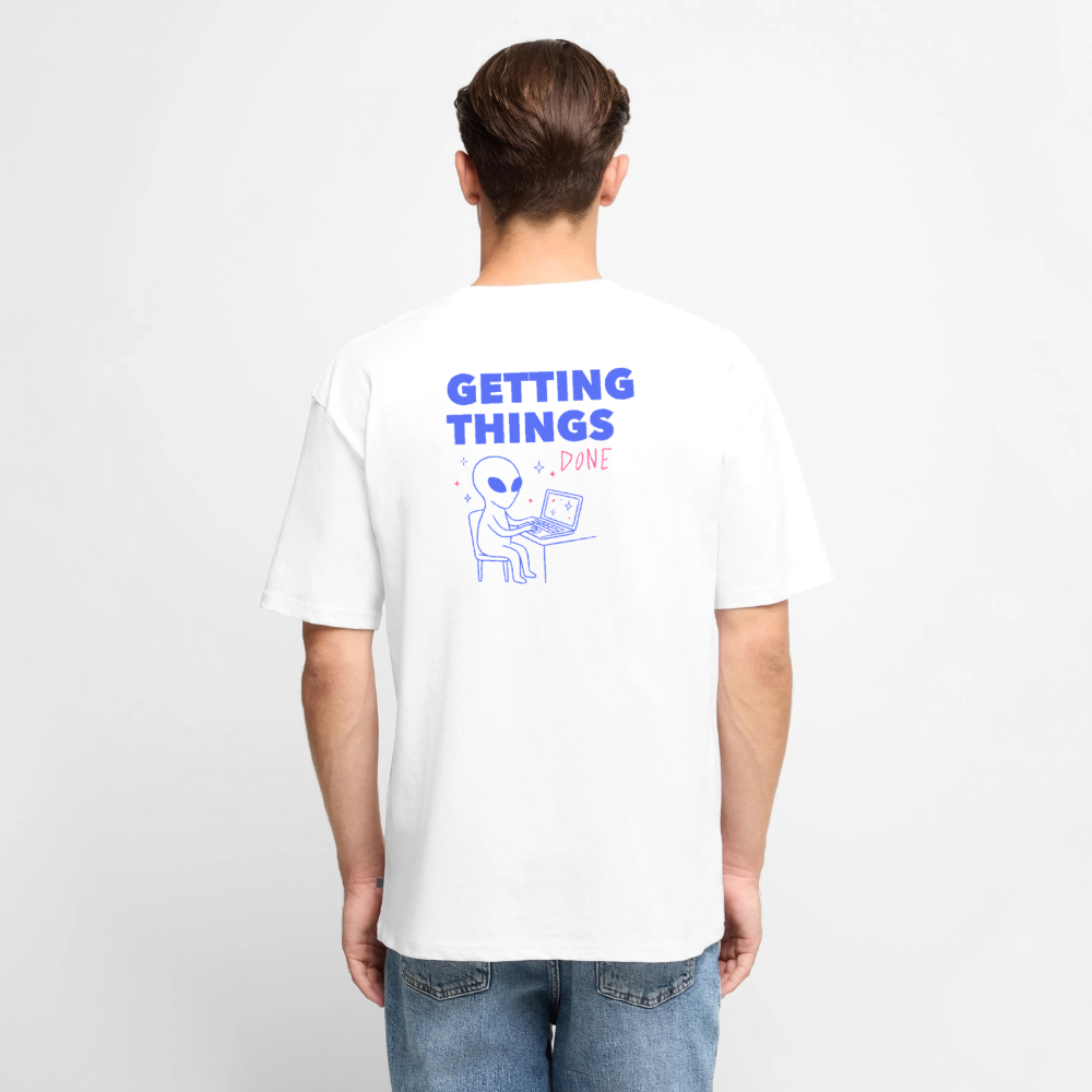 Unisex GETTING THINGS DONE Oversized T-Shirt | Special Edition - white