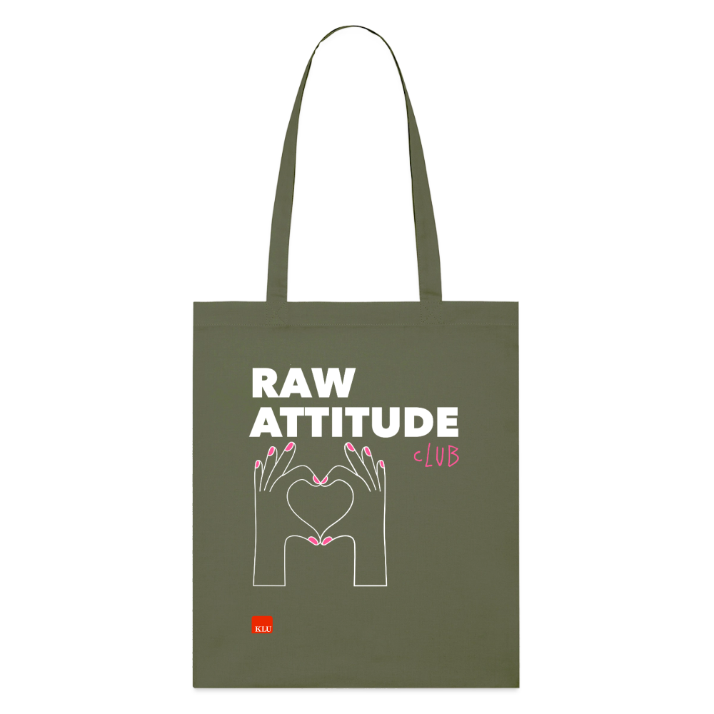 RAW ATTITUDE CLUB Organic Tote Bag | Special - khaki