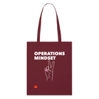 OPERATIONS MINDSET Organic Tote Bag | Special - burgundy