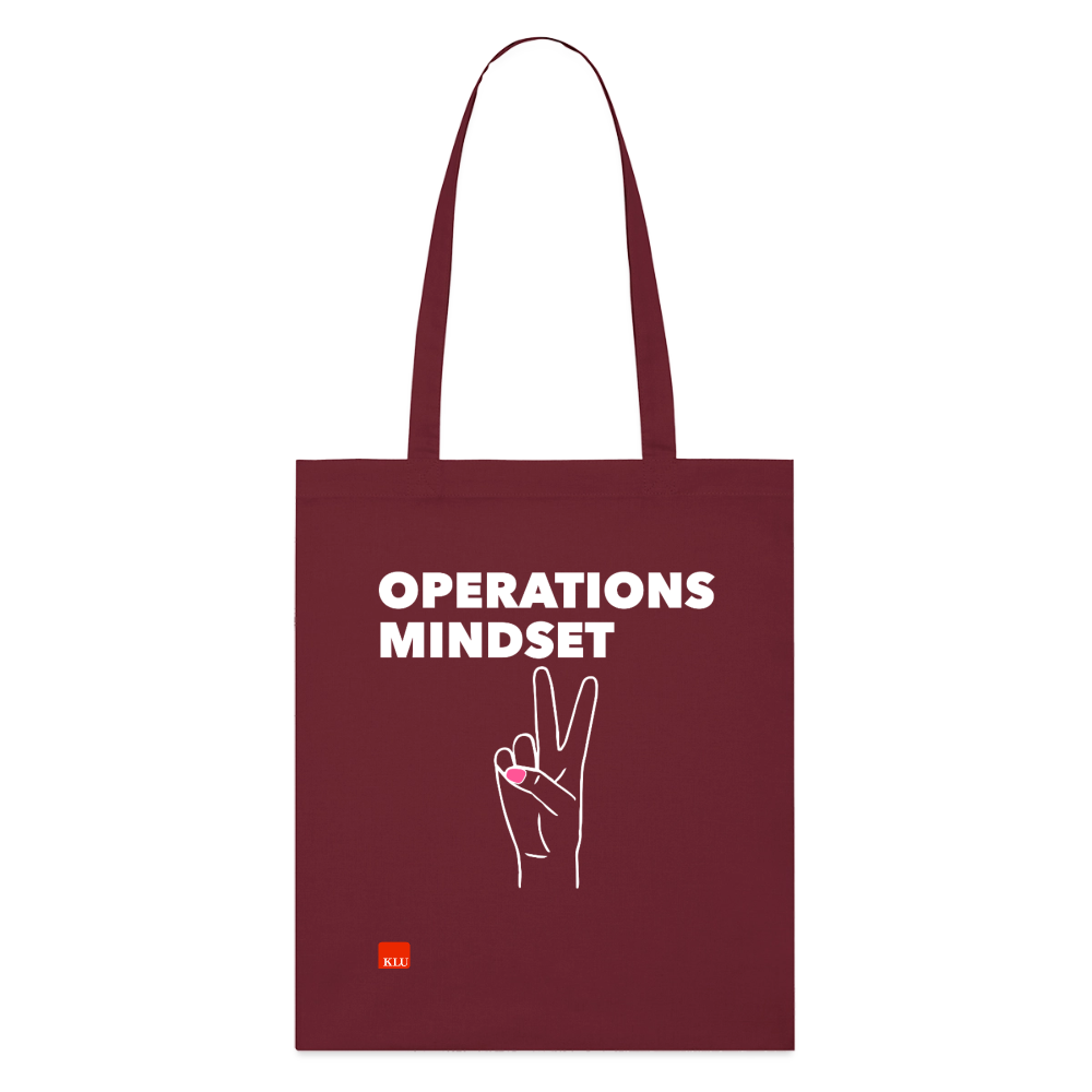OPERATIONS MINDSET Organic Tote Bag | Special - burgundy