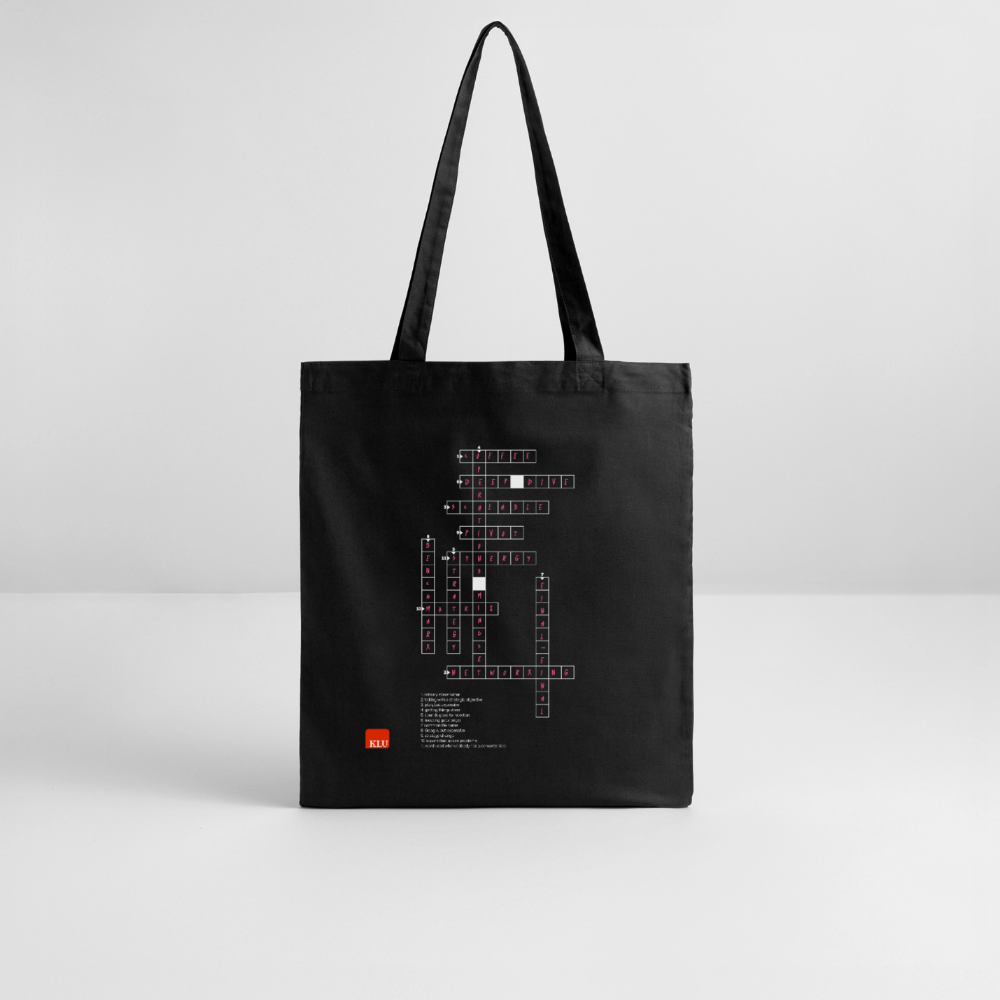 CROSSWORD PUZZLE Organic Tote Bag | Special - black