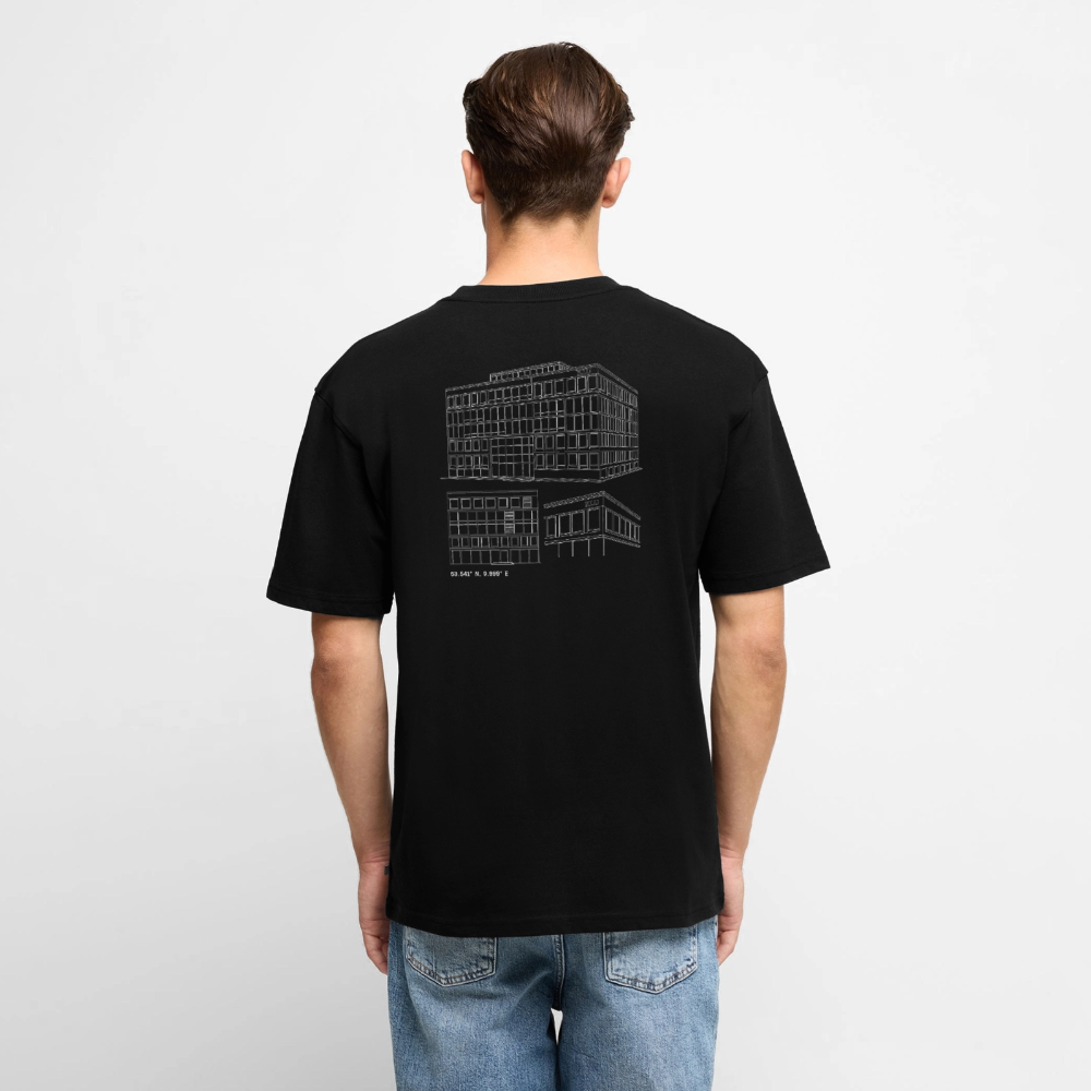 Unisex KLU HAM BACKPRINT Oversized Organic T-Shirt | Classic - black