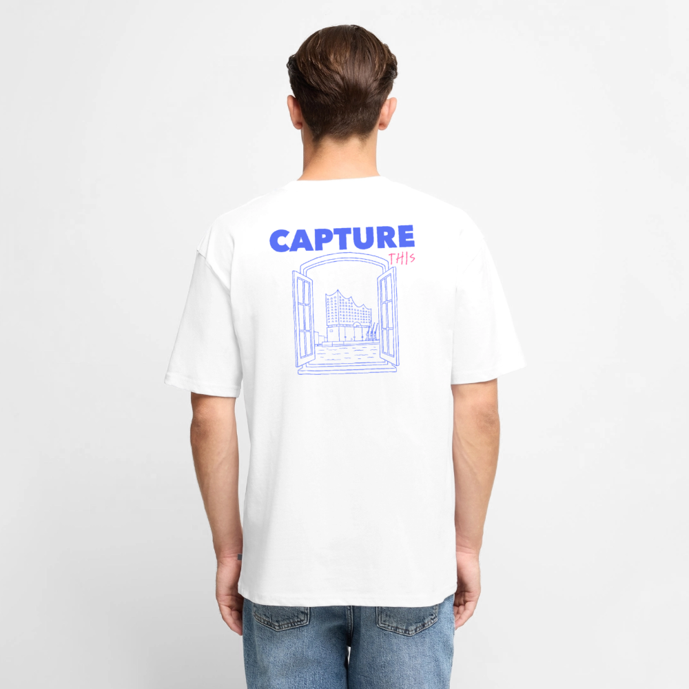 Unisex CAPTURE THIS Oversized T-Shirt | Special Edition - white