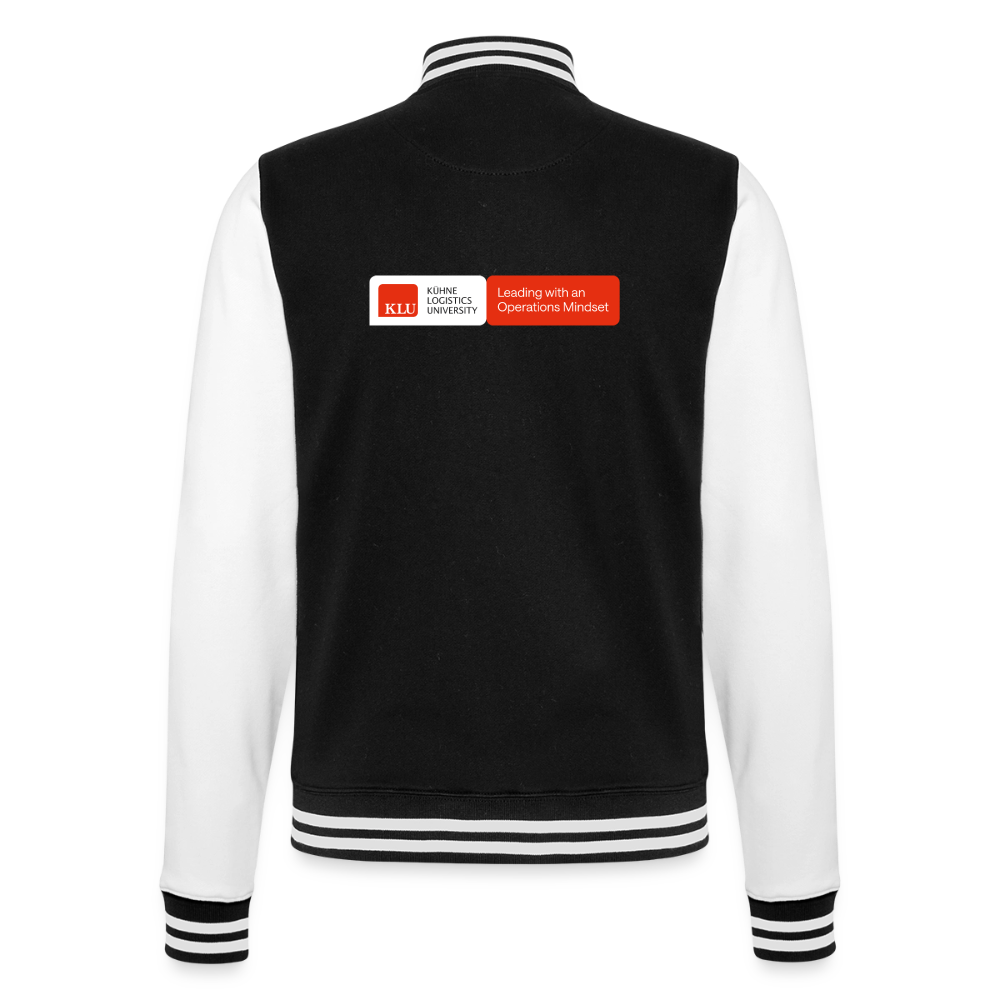 Unisex KLU College Sweat Jacket with Backprint | Classic - black/white