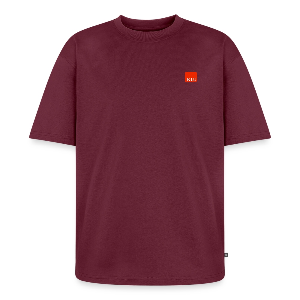 Unisex KLU HAM BACKPRINT Oversized Organic T-Shirt | Classic - burgundy