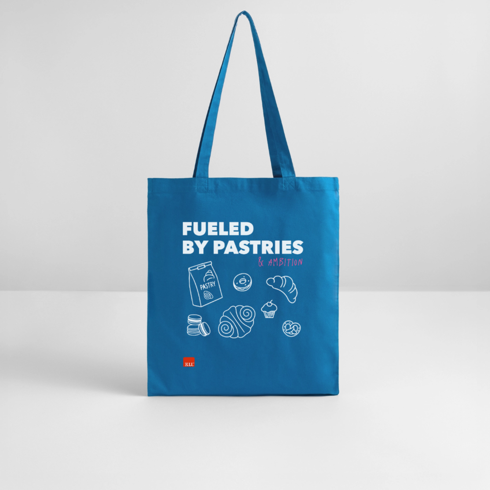 FUELED BY PASTRIES Organic Tote Bag | Special - royal blue