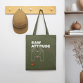 RAW ATTITUDE CLUB Organic Tote Bag | Special - khaki