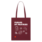 FUELED BY PASTRIES Organic Tote Bag | Special - burgundy