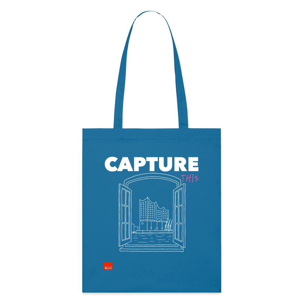 CAPTURE THIS Organic Tote Bag | Special - royal blue