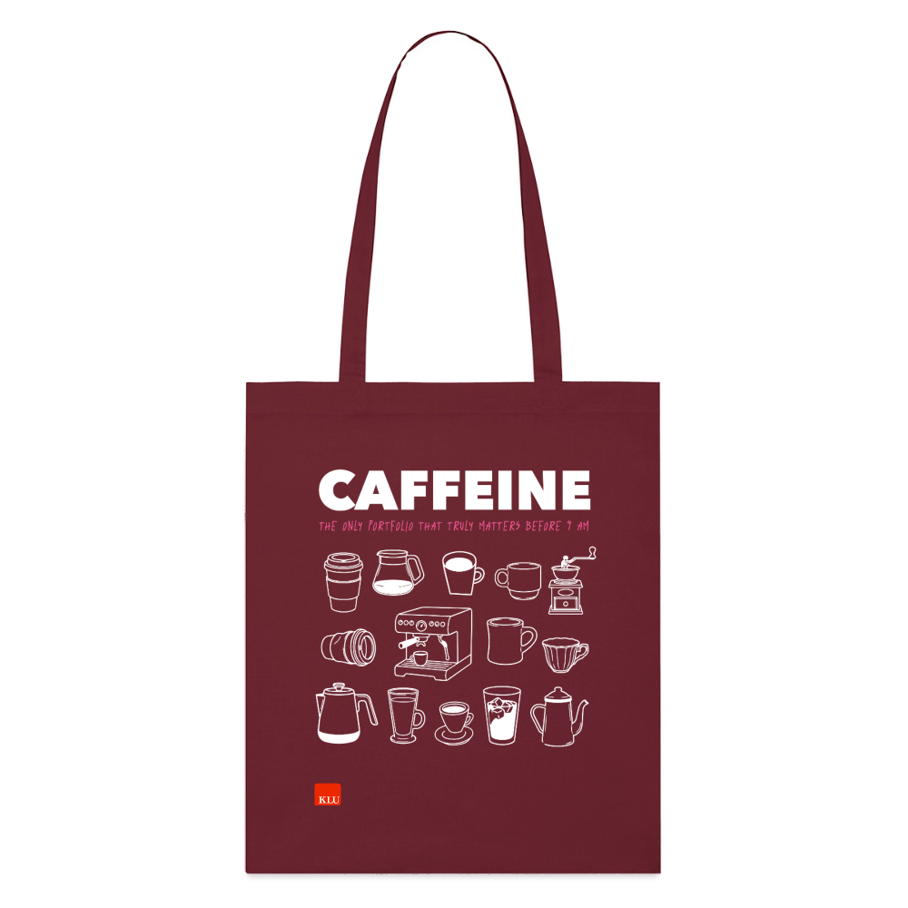 CAFFEINE Organic Tote Bag | Special - burgundy