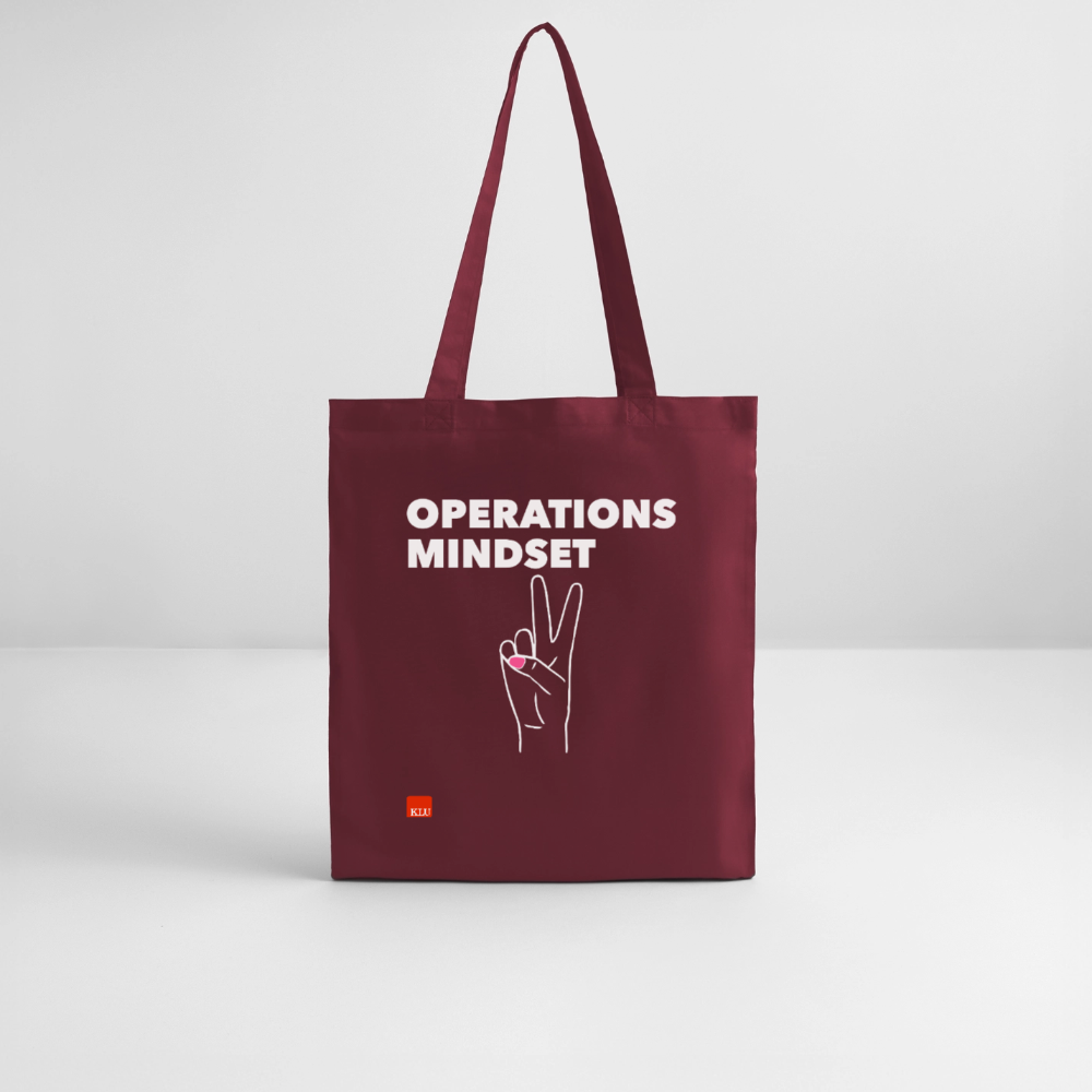 OPERATIONS MINDSET Organic Tote Bag | Special - burgundy