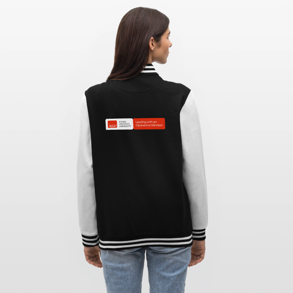Unisex KLU College Sweat Jacket with Backprint | Classic - black/white