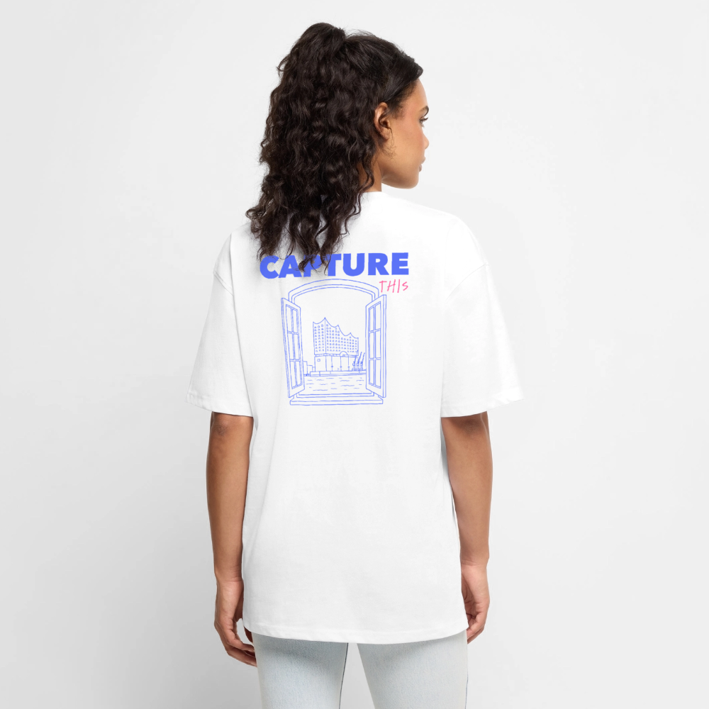 Unisex CAPTURE THIS Oversized T-Shirt | Special Edition - white