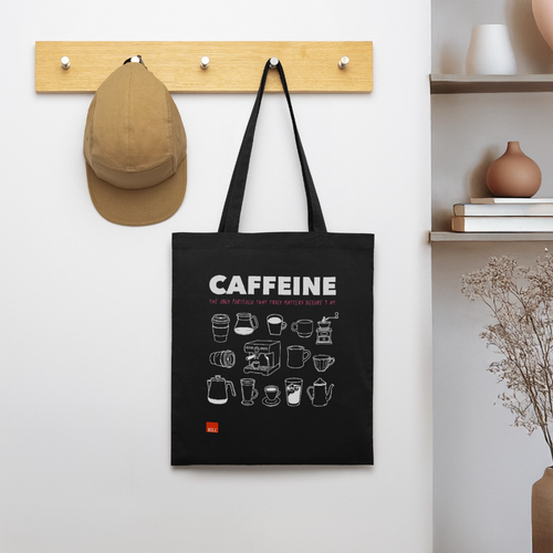 CAFFEINE Organic Tote Bag | Special - black