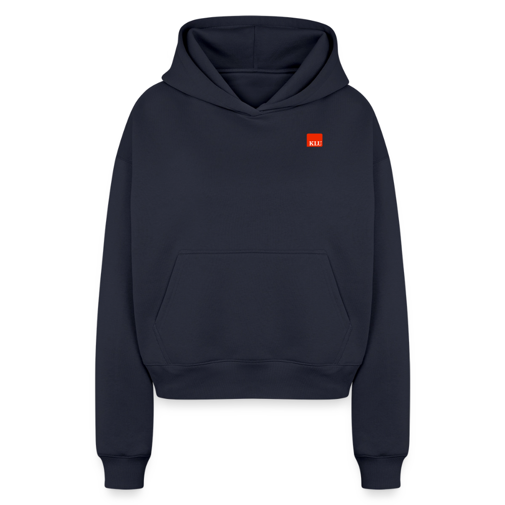 Women KLU Cropped Oversized Hoodie | Classic - navy
