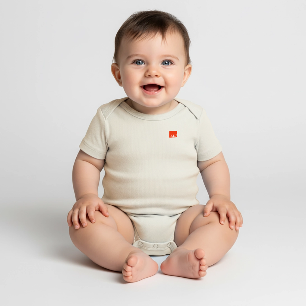 KLU Baby Organic Short-sleeved Bodysuit - off white