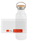 KLU Panoramic Thermal Bottle with Bamboo Lid - white
