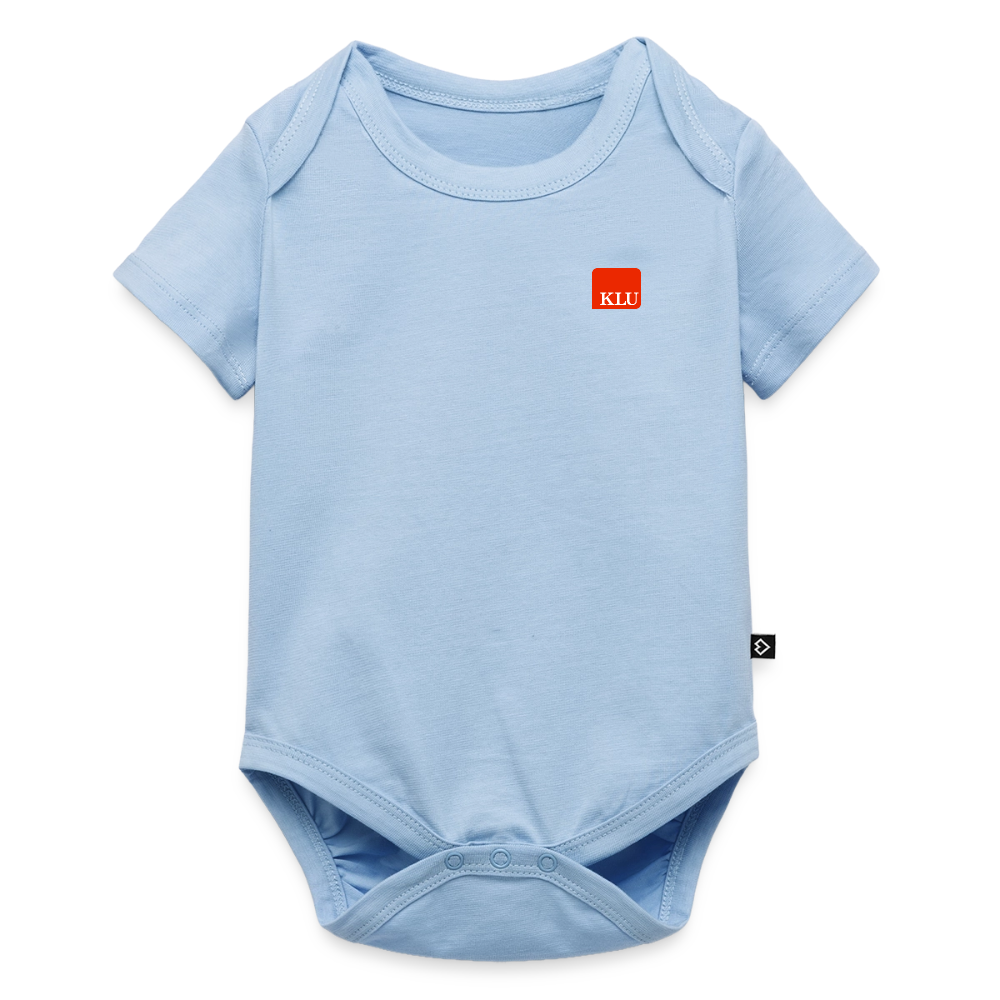KLU Baby Organic Short-sleeved Bodysuit - light blue