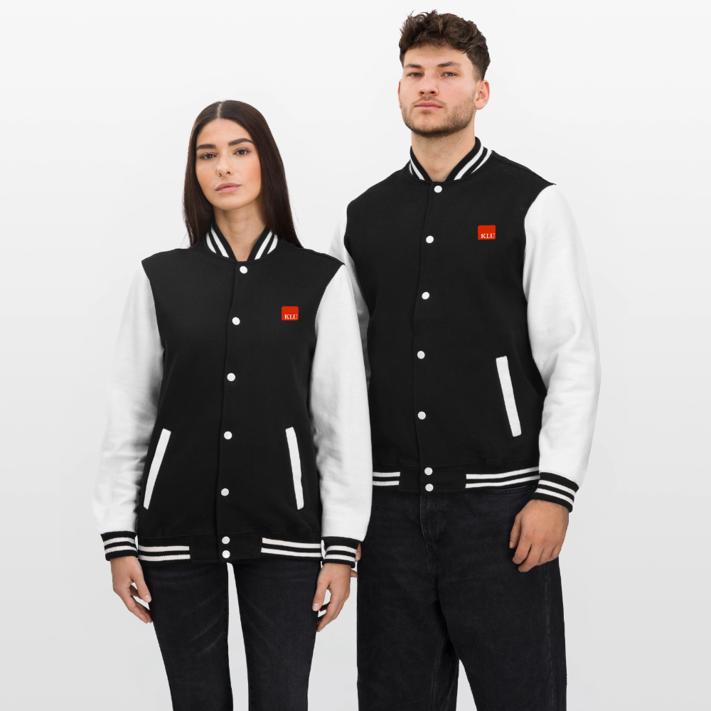 Unisex KLU College Sweat Jacket with Backprint | Classic - black/white