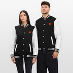 Unisex KLU College Sweat Jacket with Backprint | Classic - black/white