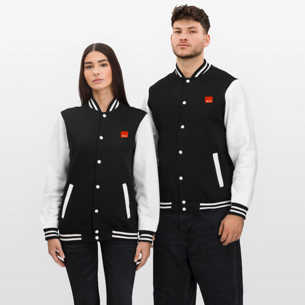 Unisex KLU College Sweat Jacket with Backprint | Classic - black/white