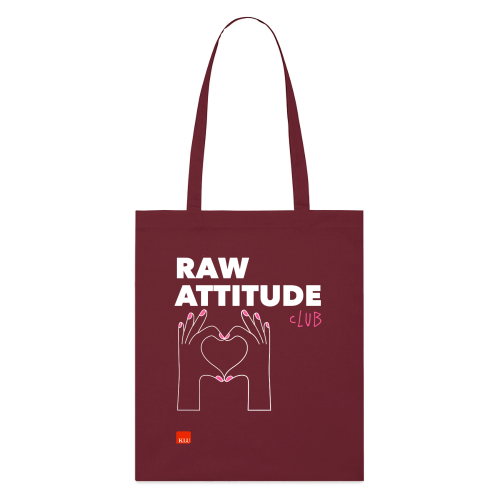 RAW ATTITUDE CLUB Organic Tote Bag | Special - burgundy