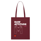 RAW ATTITUDE CLUB Organic Tote Bag | Special - burgundy