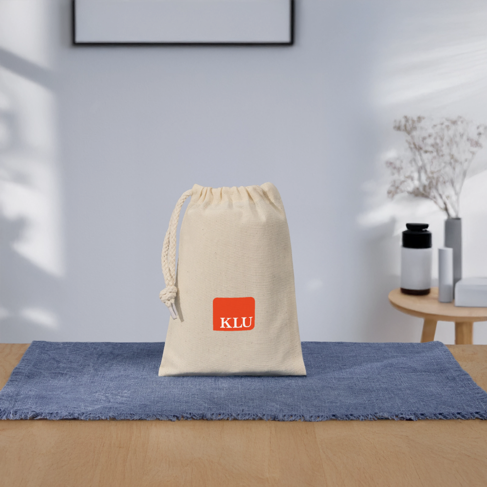 KLU Closable Cotton Gift Bag - nature
