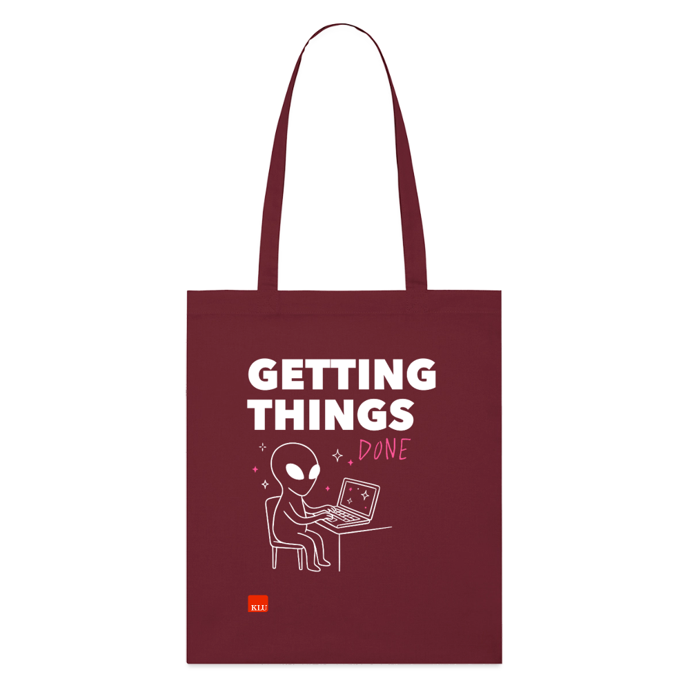 GETTING THINGS DONE Organic Tote Bag | Special - burgundy